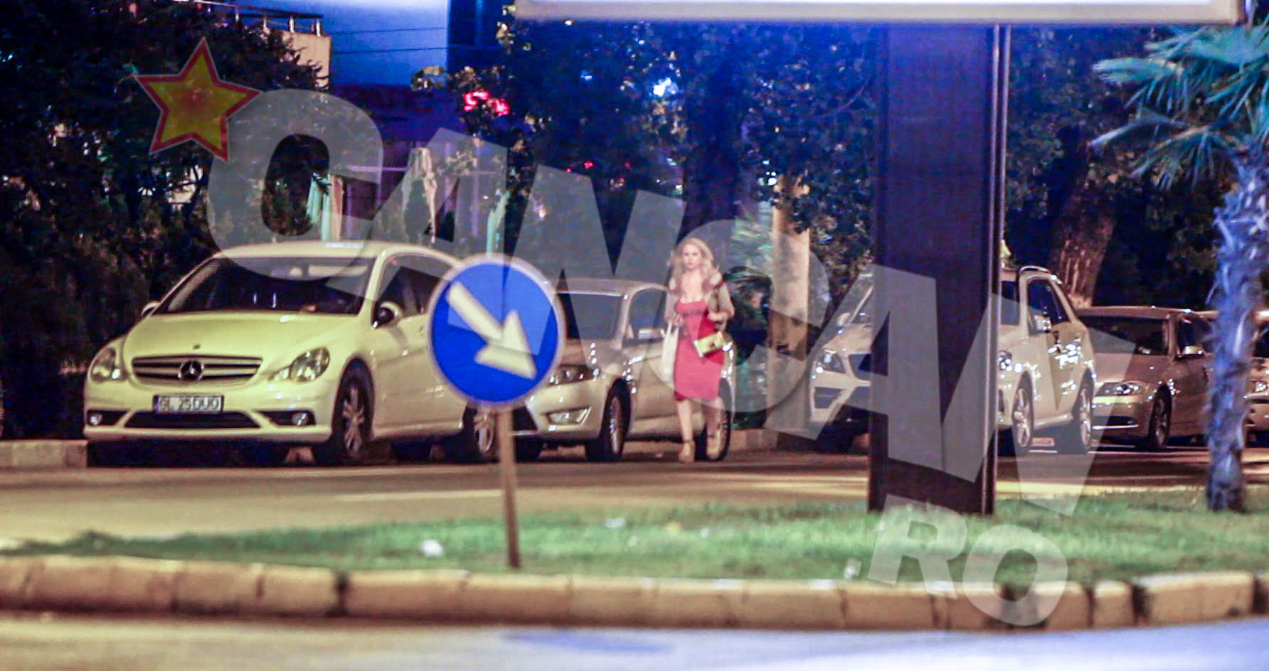 Blonda nu pleaca de langa masina decat dupa ce se asigura ca s-a inchis