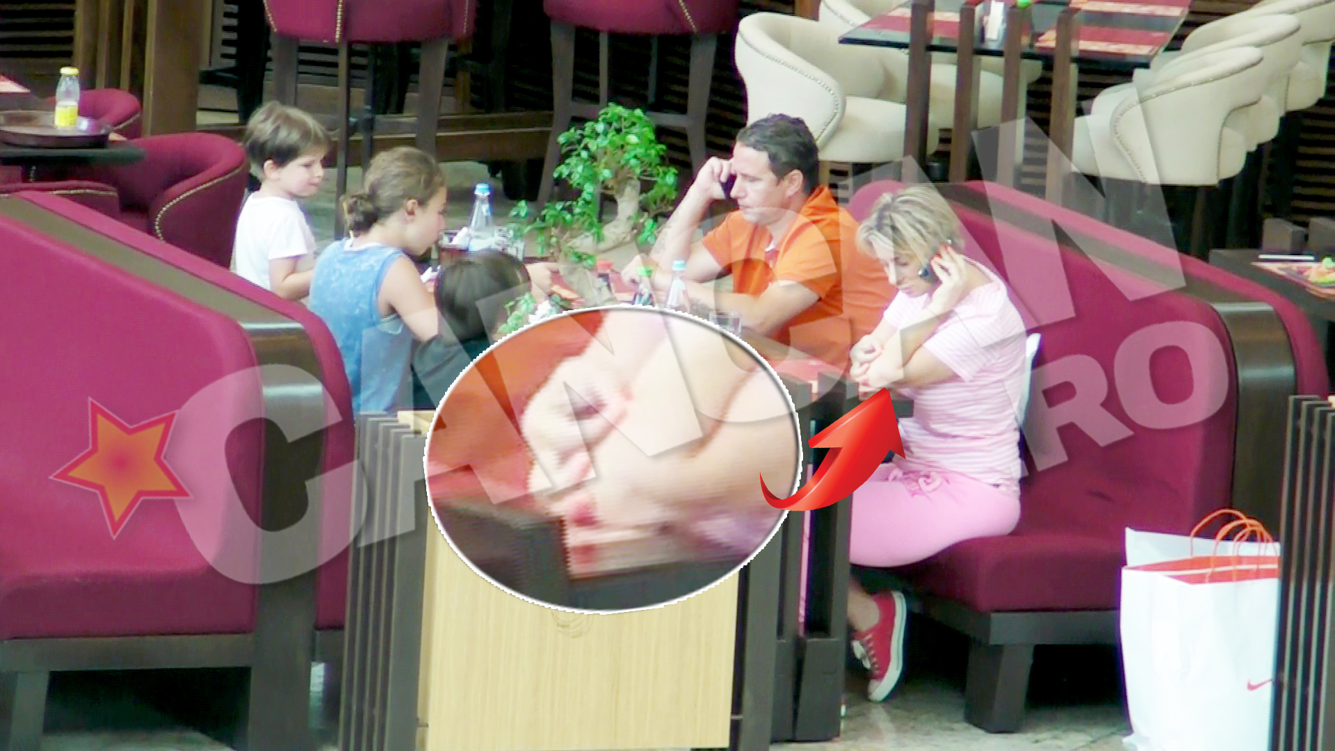 Absorbita de conversatie, Anamaria a inceput sa-si chinuie un cos