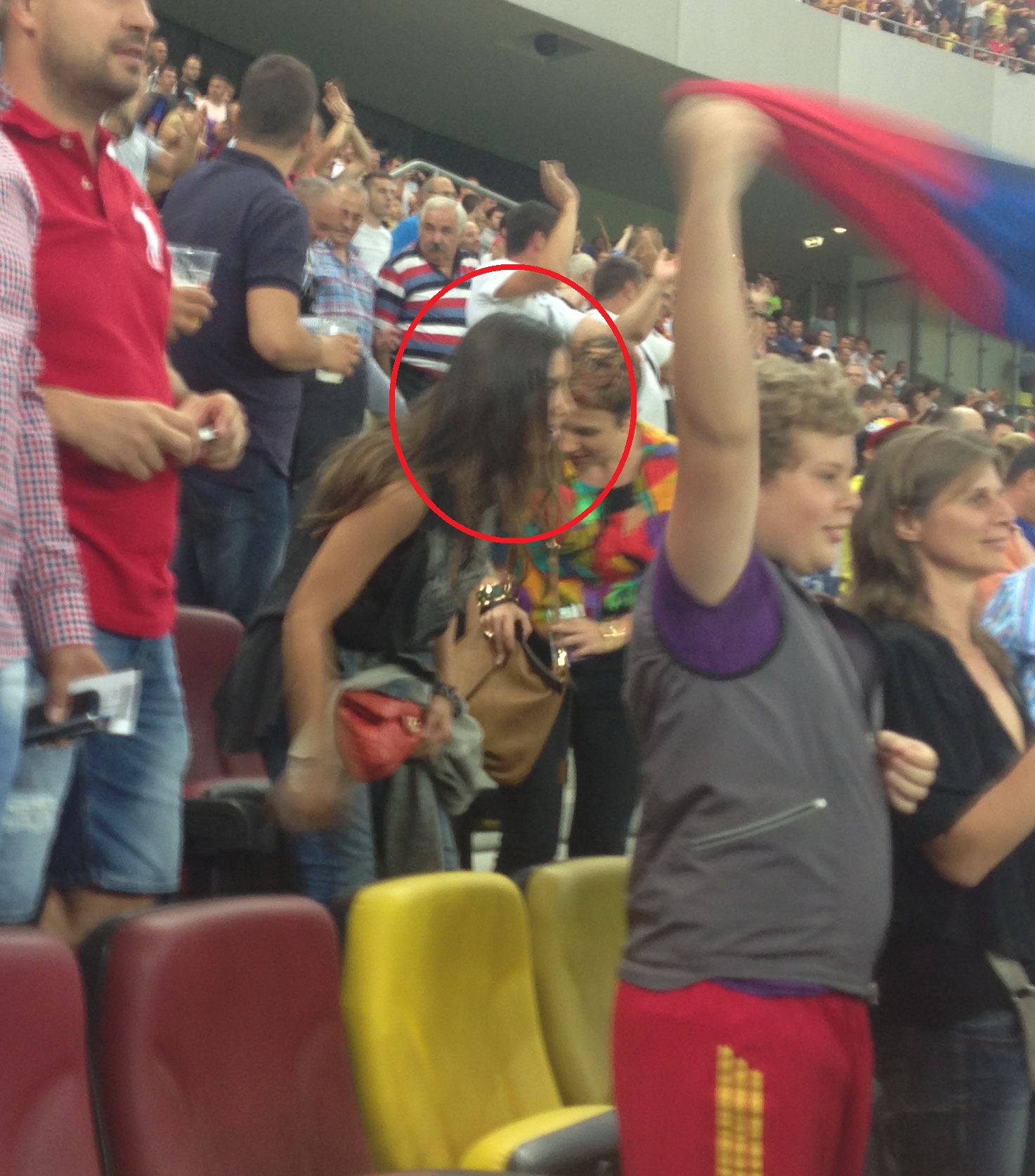 Actrita s-a manifestat zgomotos la golurile fotbalistilor stelisti