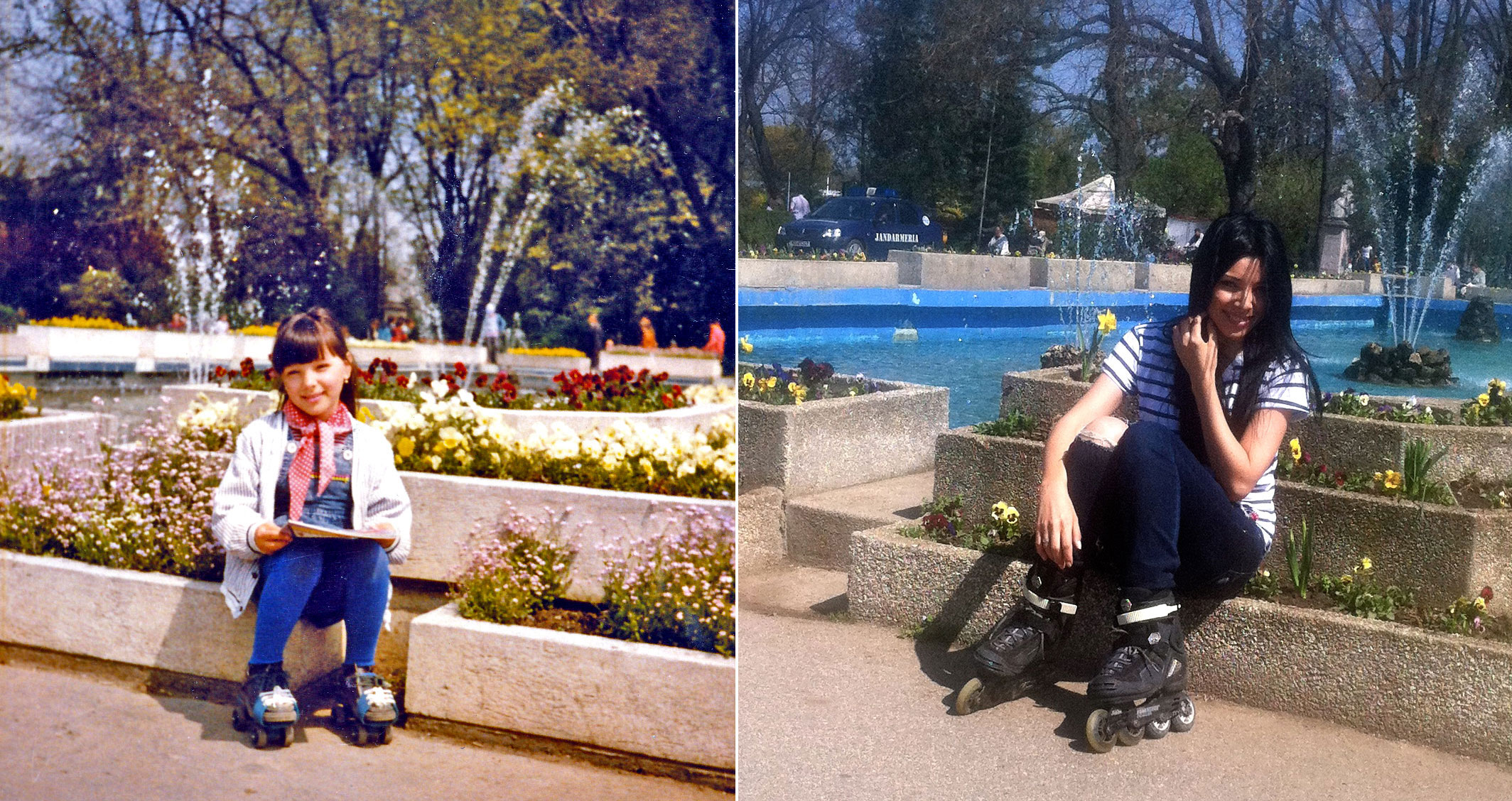 Corina, la 10 ani, pe rotile, si la 30, pe role