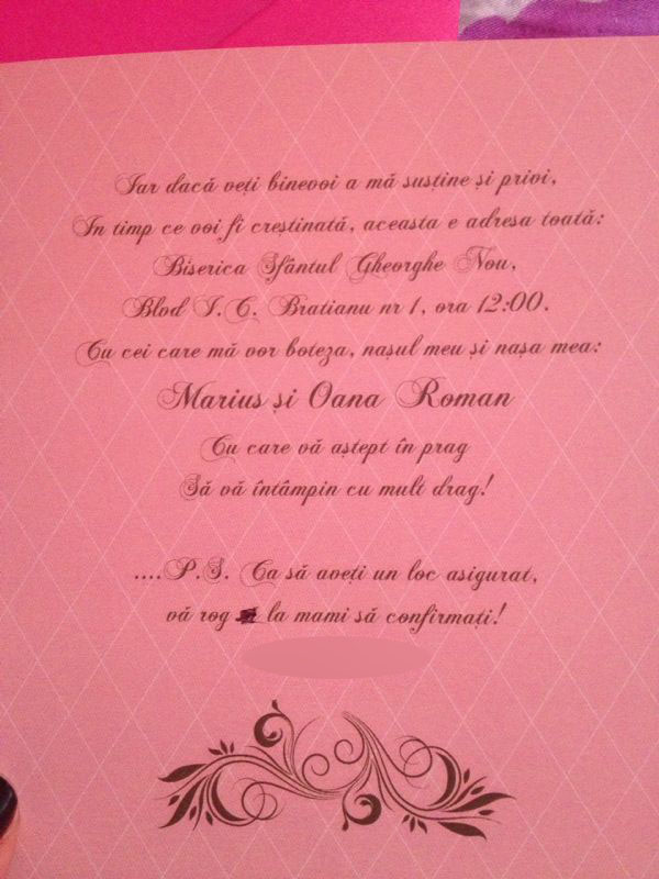 Invitatie Oana Roman