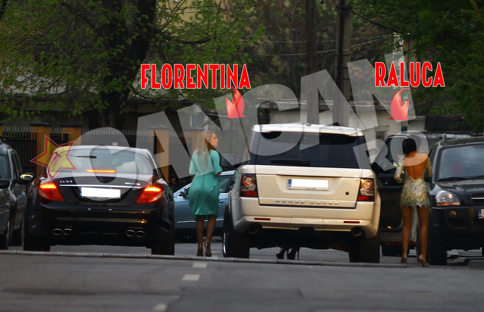Florentina Raiciu si Raluca Dumitru coboara in sioncron din masinile lui Radut si Dirnea