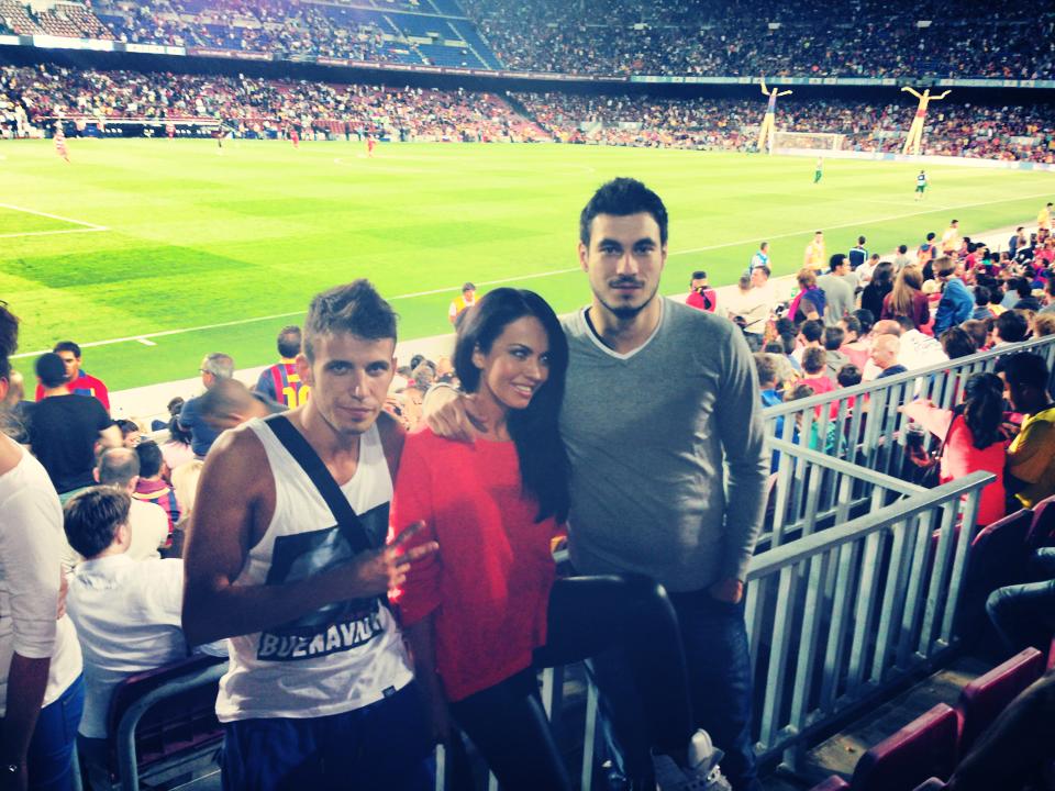 cei doi indragostiti au dat o fuga si in Barcelona pentru a vedea un meci de fotbal