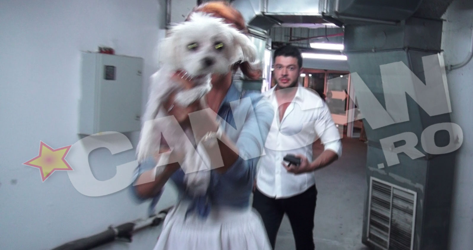 Bianca si-a scos catelul la inaintare