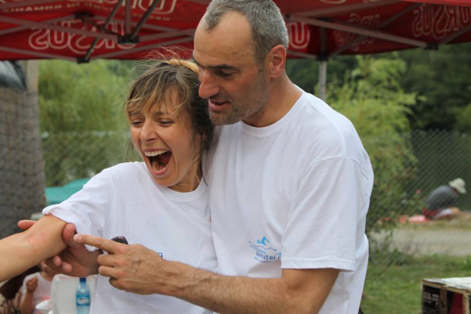 Roxana si Paul Gabor au fost si pe Lacul Tarnita, unde asta-vara a avut loc o competitie sportiva