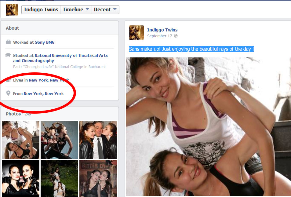 Surorile se prezinta ca fiind originare din New York