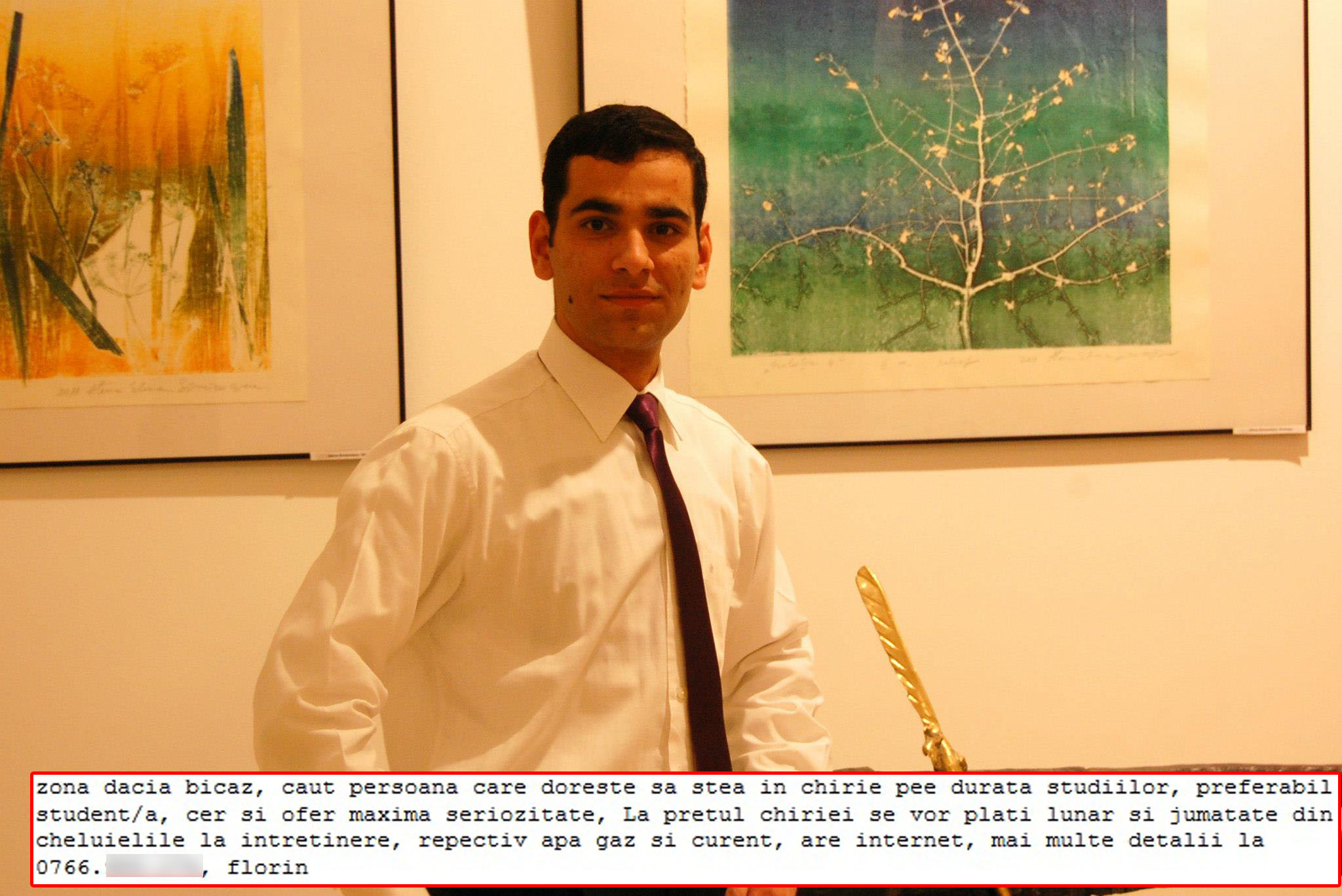 Anuntul cu care spera sa-si gaseasca un