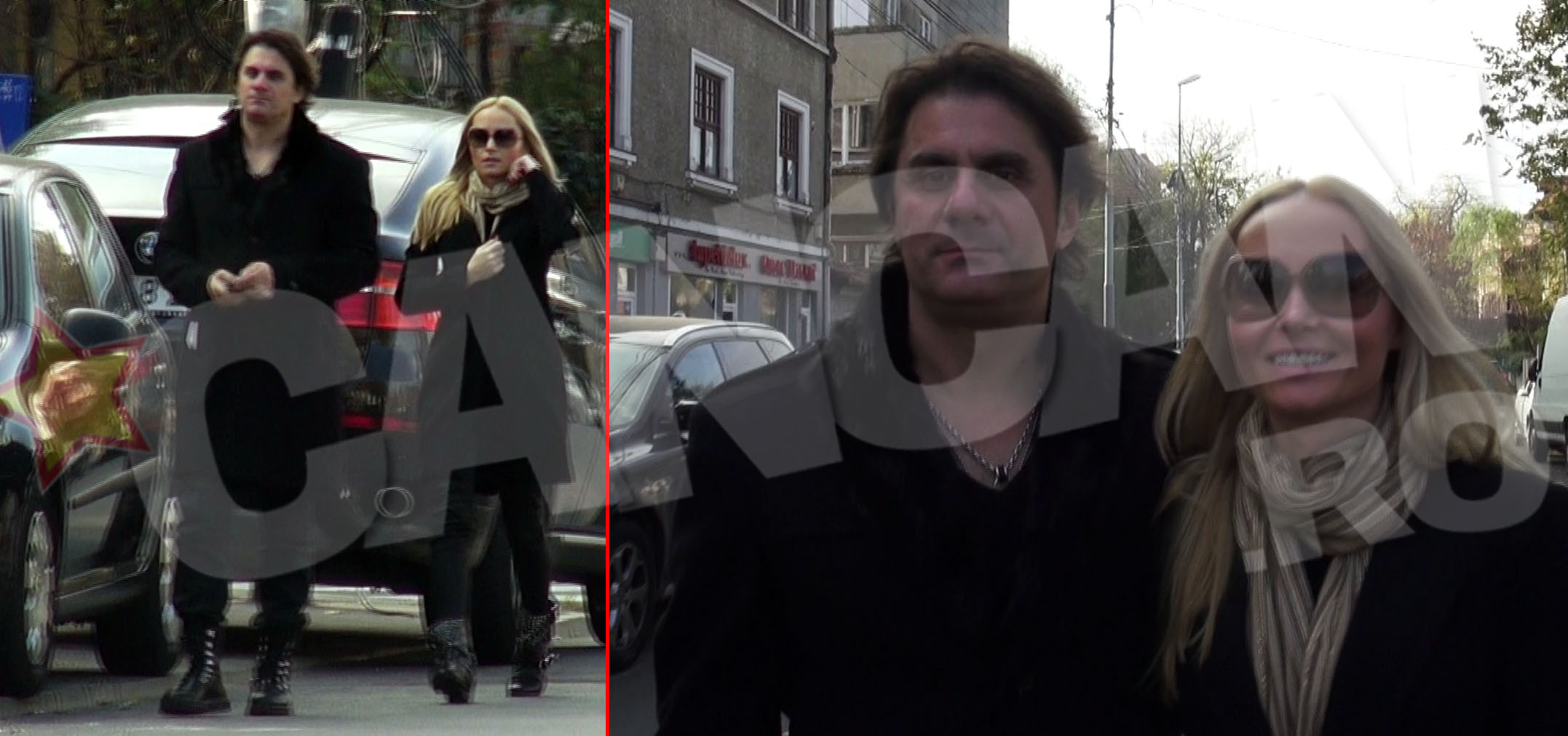 Cei doi s-au imbratisat cand i-au vazut pe paparazzi apropiindu-se