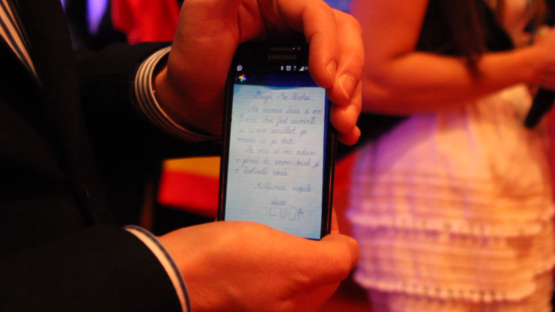 Aceasta este scrisoarea lui Luca