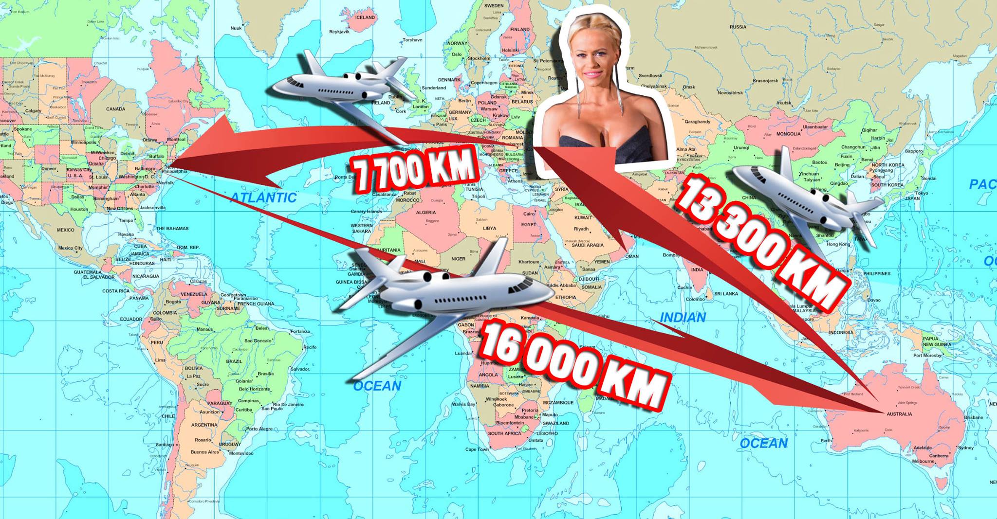 Artista va parcurge 40.000 de km in doar doua saptamani