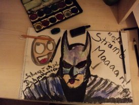 Alex l-a desenat pe Battman de nenumarate ori