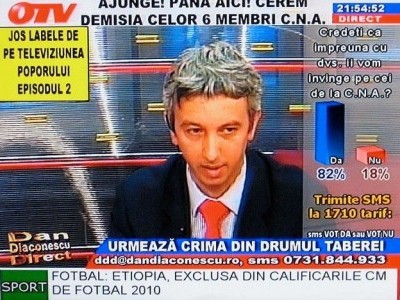 Dan Diaconescu, pe vremea cand avea emisiune la OTV