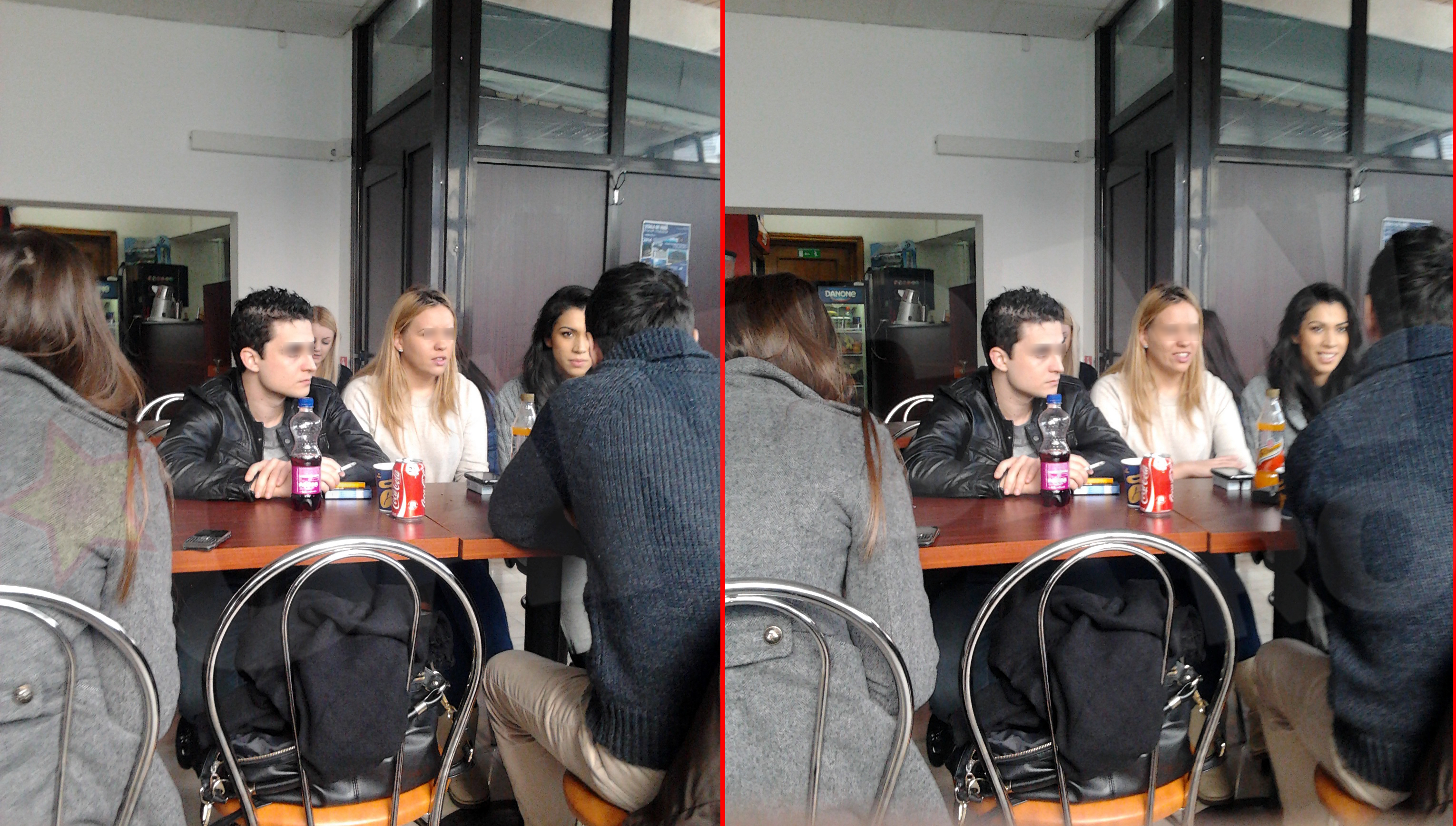 Sotia lui Pepe ia masa la cantina facultatii