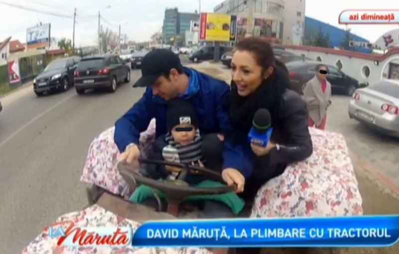 Maruta, Andra si David se plimba cu un tractor, pe care il conduce chiar realizatorul emisiunii