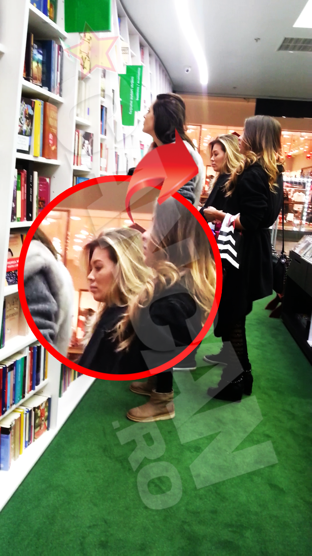 Gina s-a invartit curioasa printre rafturi