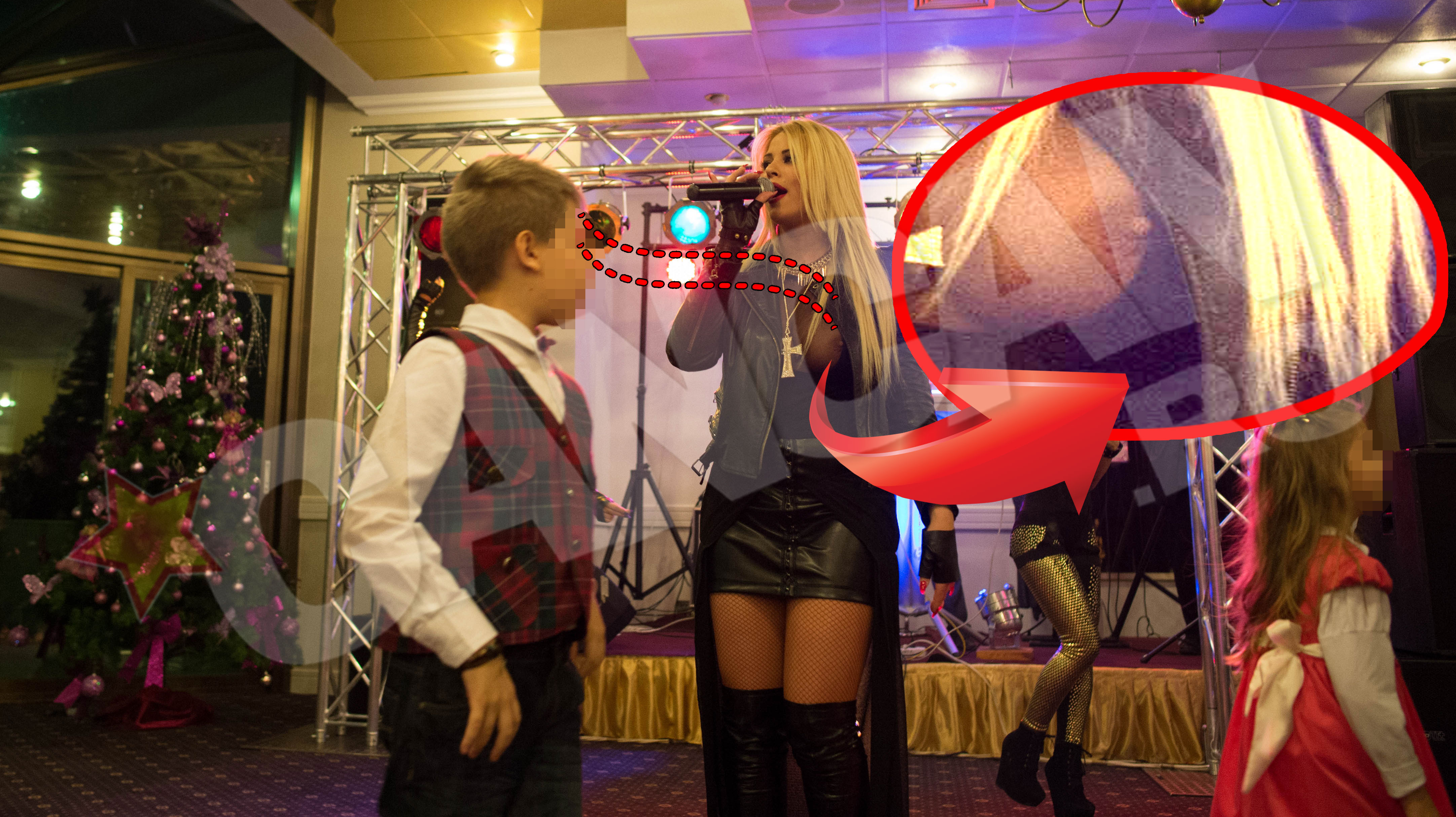 Un baietel venit cu parintii la Sinaia, de Revelion, a ramas masca atunci cand a privit in decolteul blondei