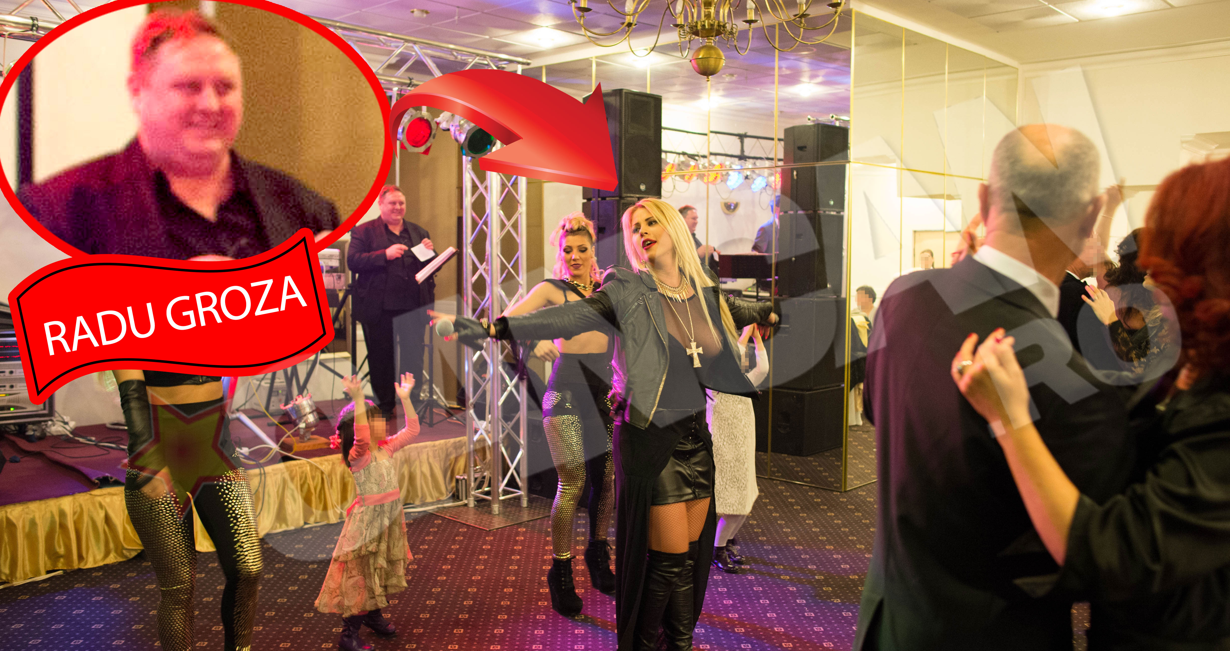 La cativa metri de ea se afla si Radu Groza, care a aflat abia acum de gafa comisa de cantareata