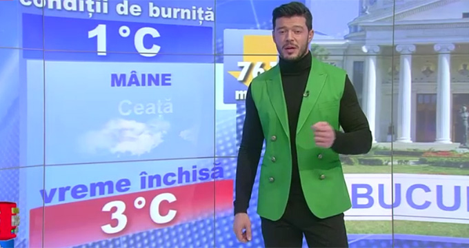 Prezentatorul tv a uitat sa se ingrijeasca. Are barba si cearcane adanci