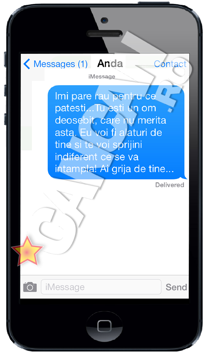 Acesta este mesajul pe care prietenii Andei afirma ca ea i l-ar fi trimis lui Victor Slav in ziua in care el a anuntat ca divorteaza