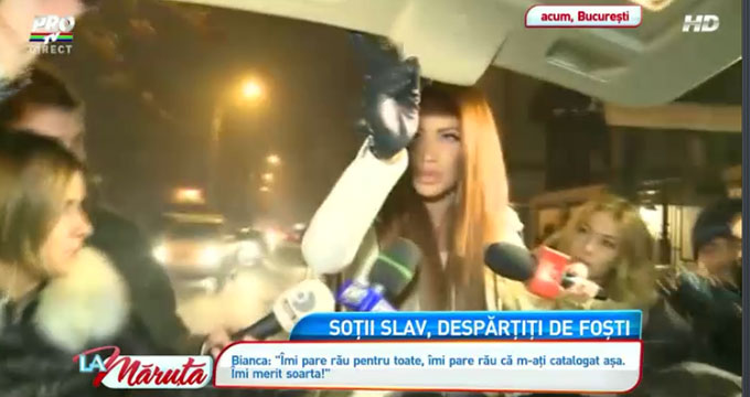 Joi seara, Bianca a purtat o pereche de manusi identice cu cea a lui Cristea