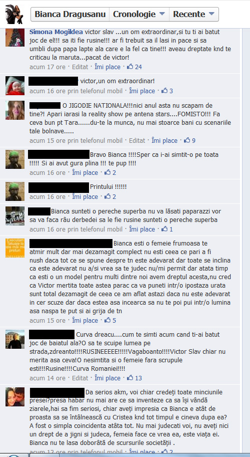 Bianca Dragusanu a pierdut simpatia prietenilor virtuali dupa escapada cu Adrian Cristea la Paris