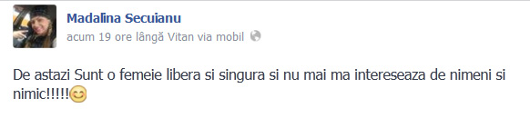 Madalina Secuianu si-a anuntat pe Facebook despartirea de iubitul ei, Rustem