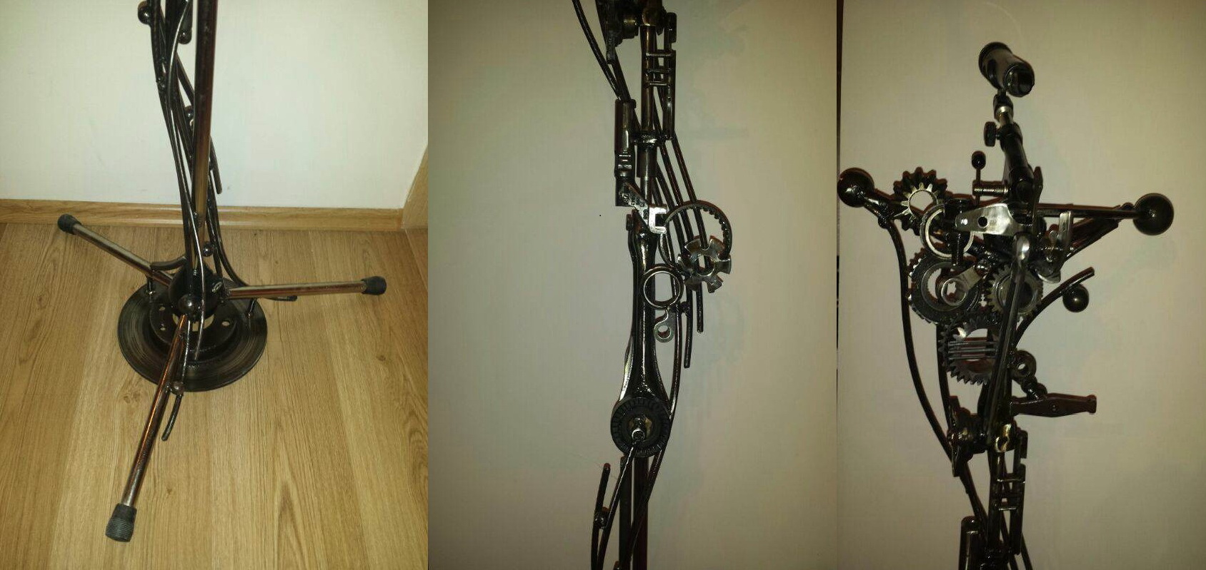 Stativul lui Tudor este realizat din piesele unui motor de BMW 318 sursa: arhiva personala