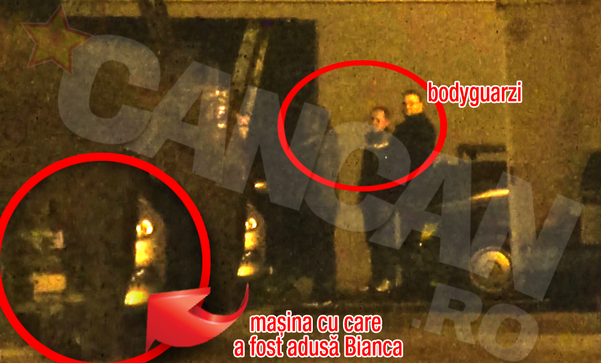 Masina a intrat in garaj cu portbagajul in spate, iar paparazii au dat inca o tura, timp in care Bianca a iesit