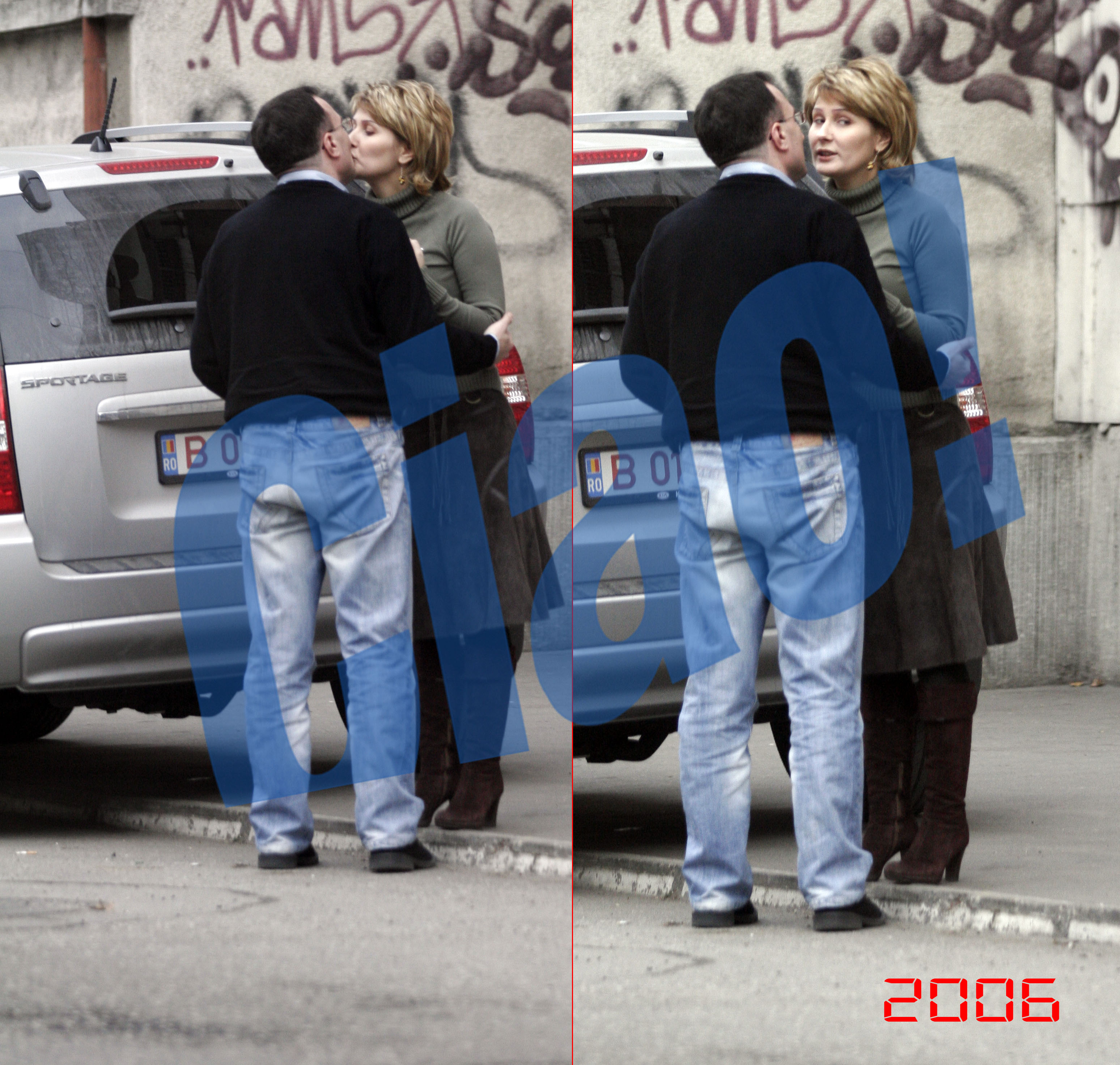 Valenbtin Calu si Sandra Stoicescu nu s-au ferit de la gesturi tandre, in public