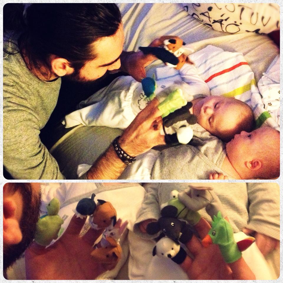 Tatal gemenilor e implicat direct in cresterea baietilor