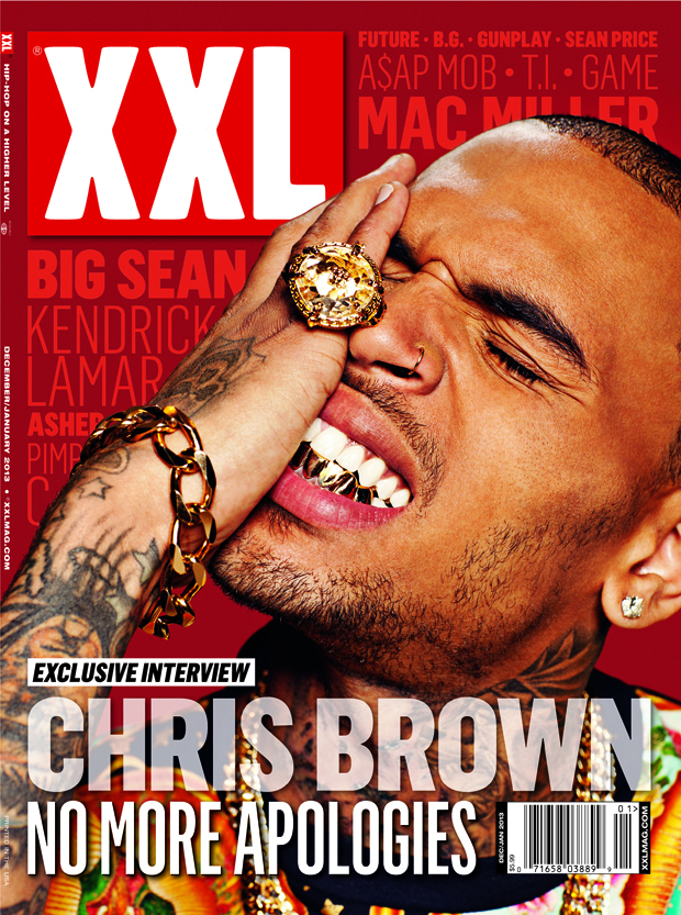 Chris Brown apare pe coperta unui album, dar si intr-o celebra revista, purtand un tricou cu acelasi imprimeu religios