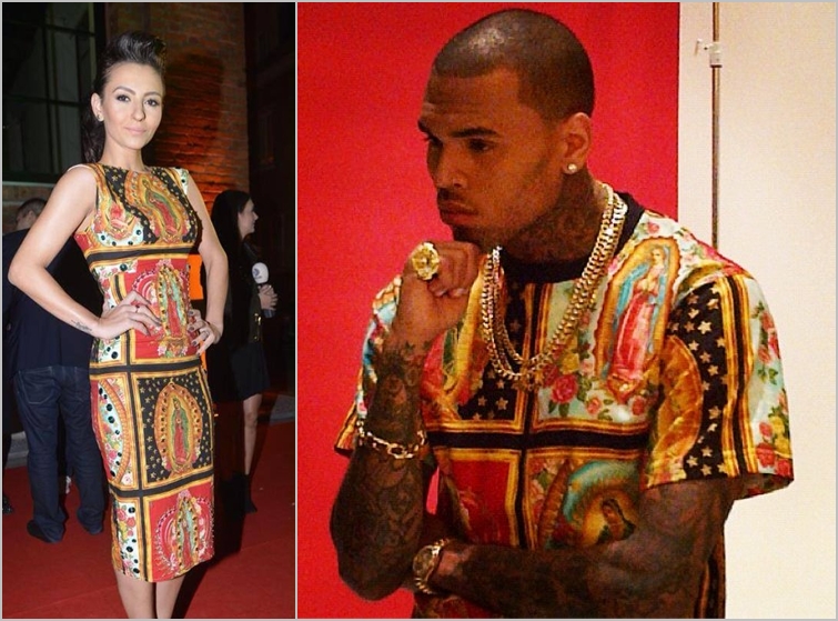 Giulia si Chris Brown, inspirati in tinute cu imprimeul cu Maria de Guadalupe