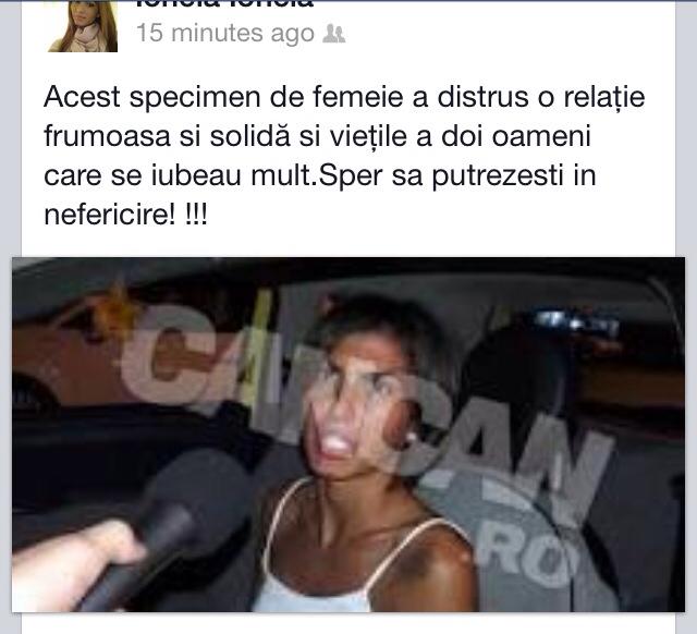 Iubita lui Mamele a blestemat-o public pe Madalina Pamfile