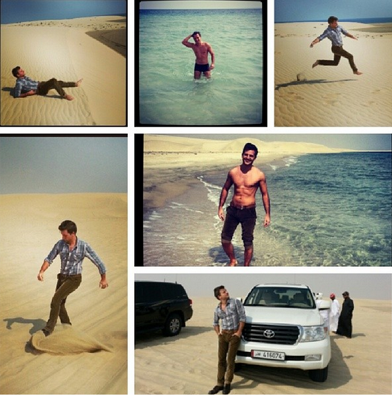 Maximilian Munteanu se distraza de minune in Quatar