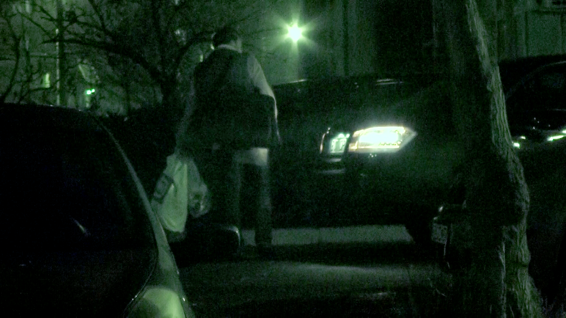 Dupa ce a luat toate pungile din portbagaj, Enache a inchis masina si s-a indreptat spre intrarea in bloc