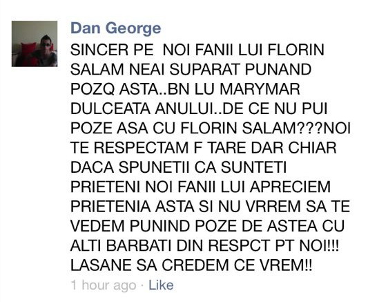 Admiratorii cantaretului sunt deranjati de faptul ca Raluca isi pune poze si cu alti barbati