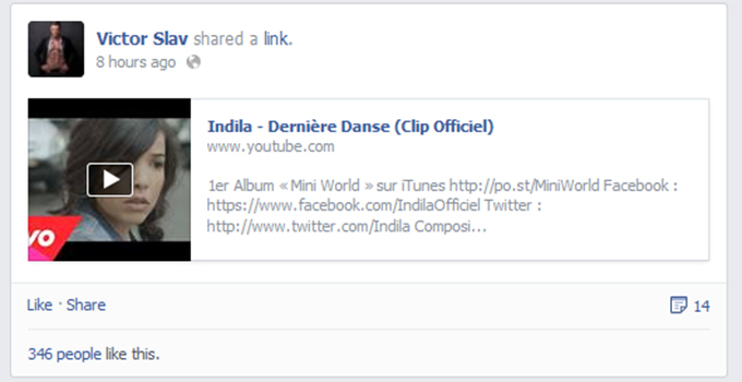 Melodia l-a impresionat atat de tare pe Victor incat, miercuri noapte, a postat-o si el pe Facebook