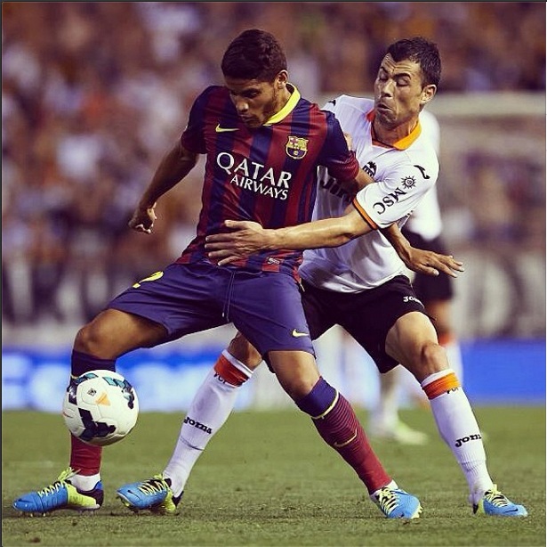 Santos joaca la echipa Fc Barcelona