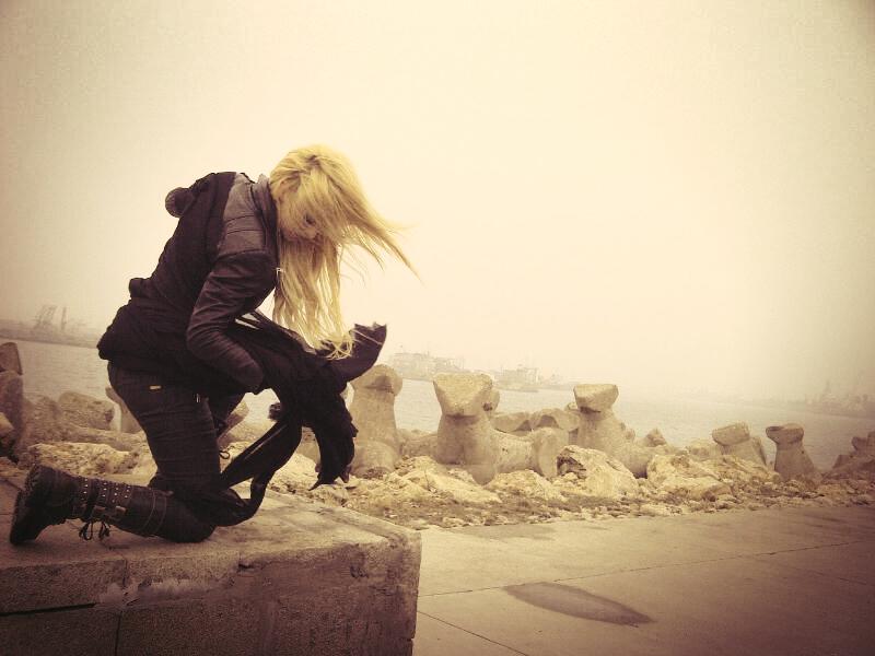 Andreea, la filmarile videoclipului piesei 