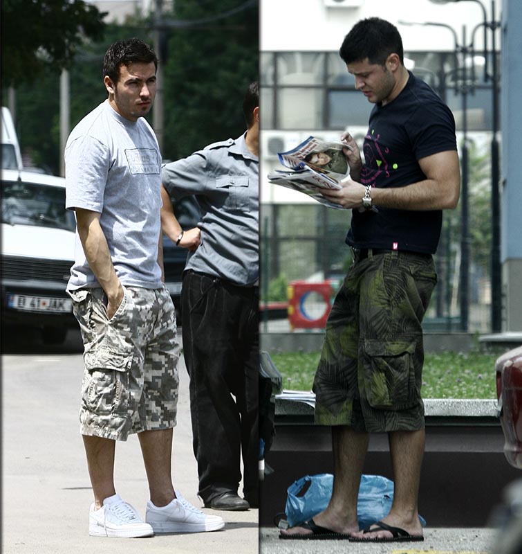 Barbatii din viata Biancai au amandoi in garderoba pantaloni cu imprimeu camuflaj