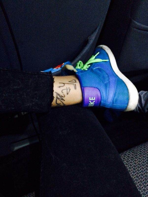 Acesta este tatuajul cu numele fetitei sale, pe careAntonia l-a facut dupa ce a nascut