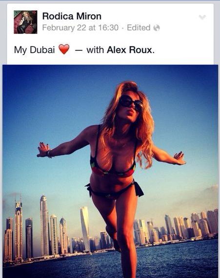 Rodica sustine ca se afla in Dubai cu barbatul pe nume Alex