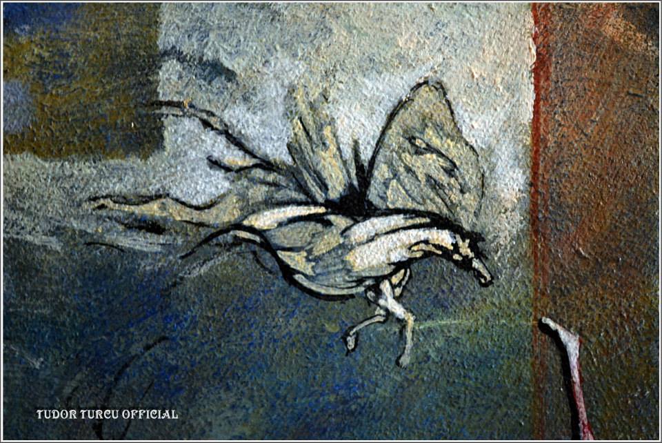 Cantaretul a pictat si un cal inaripat, care transpune emotiile si sentimentele sale foto: Facebook