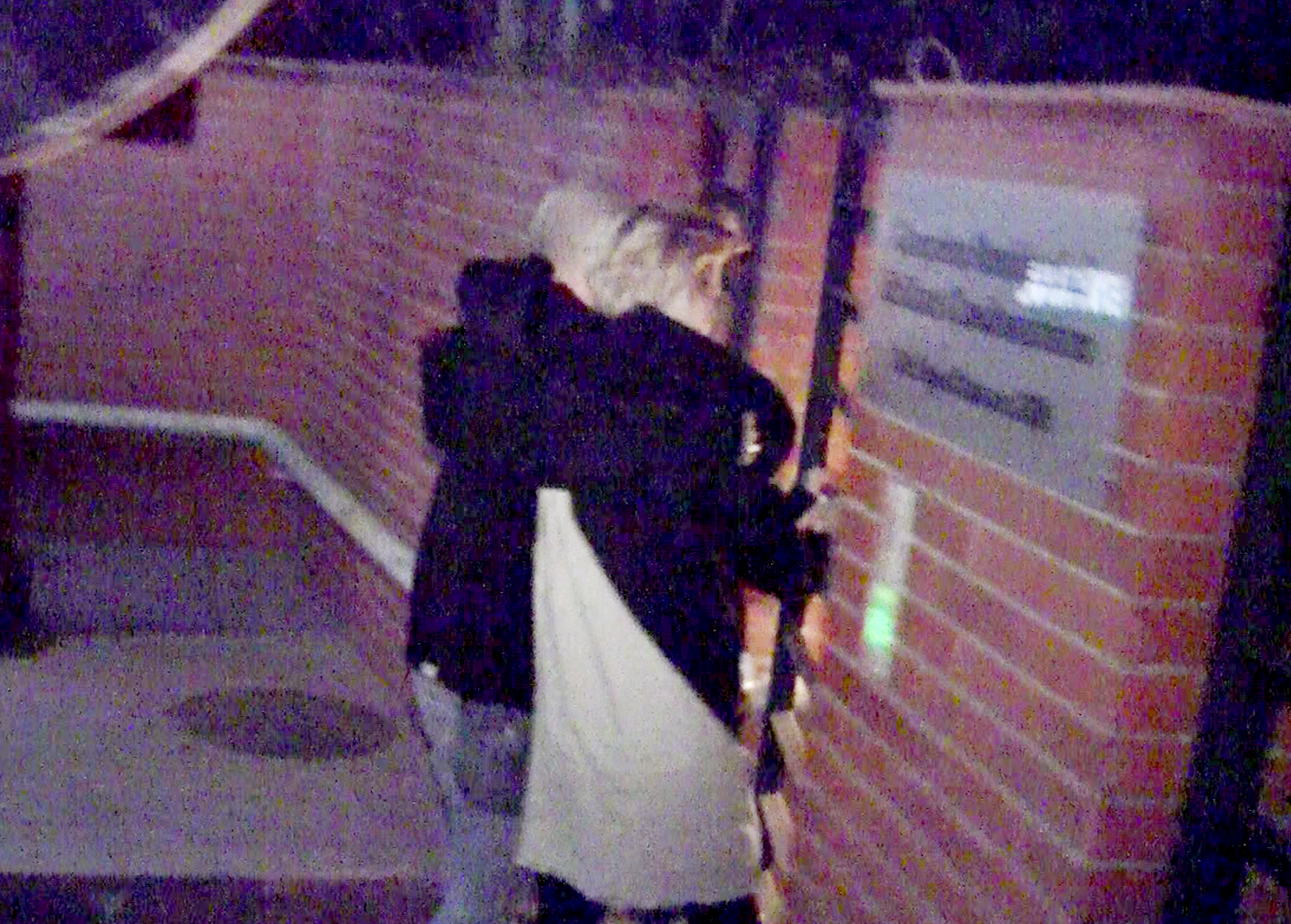 Cei doi soti incearca sa deschida poarta, ca sa intre mai repede in curte