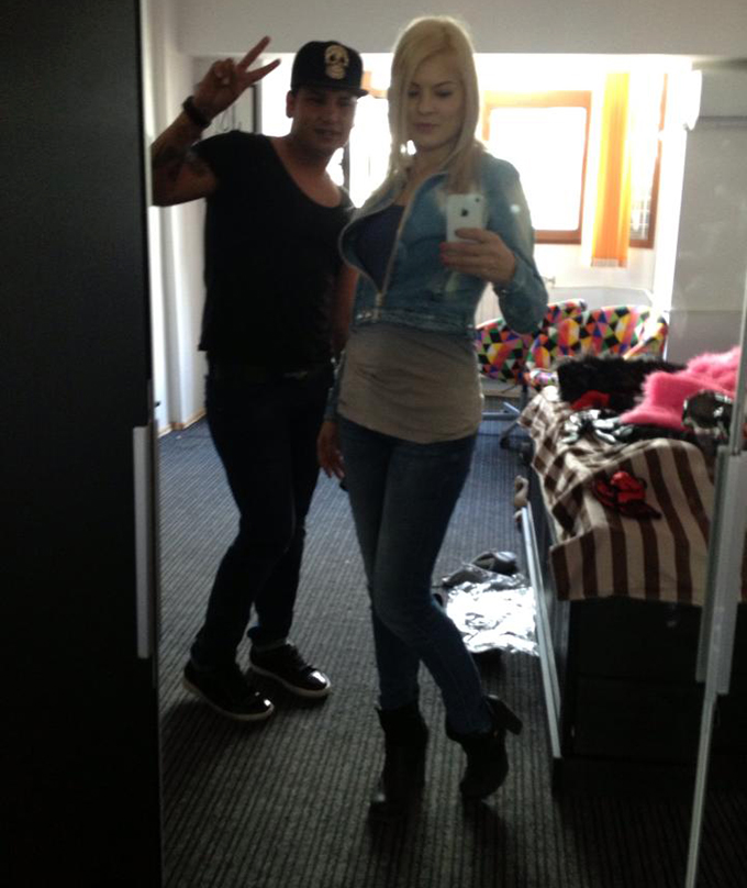 Stefania, alaturi de bunul ei prieten, Adrian Pescariu