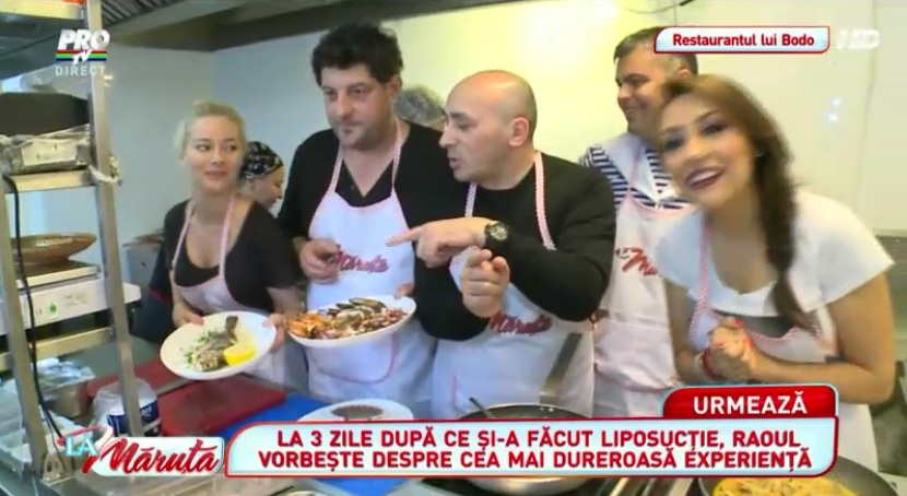Andra , Marcel Pavel, Tavi Colen si Laura Cosoi au gatit in restaurantul lui Bodo