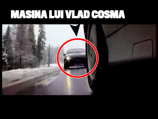 In filmari, masina care i-a apartinut lui Vlad Cosma apare chiar in spatele automobilului condus de Andreea Balan foto: youtube.com