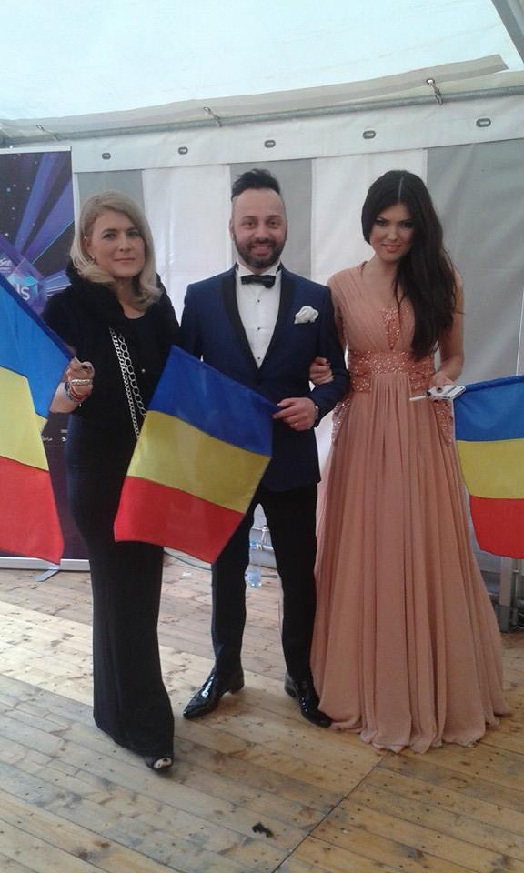 Paula si Ovi, alaturi de Liana Stanciu foto: Facebook/ Eurovision Romania