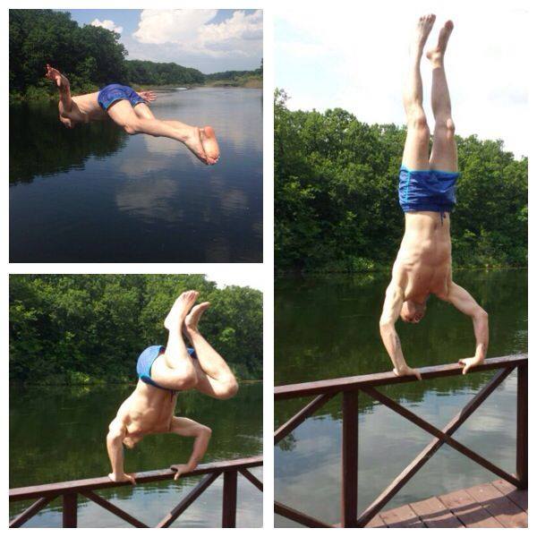 Vladimir si-a inceput dimineata cu cateva tumbe pe malul lacului Snagov