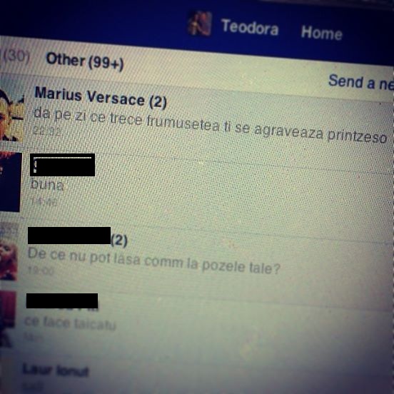 Teodora s-a amuzat copios dupa ce a primit acest mesaj